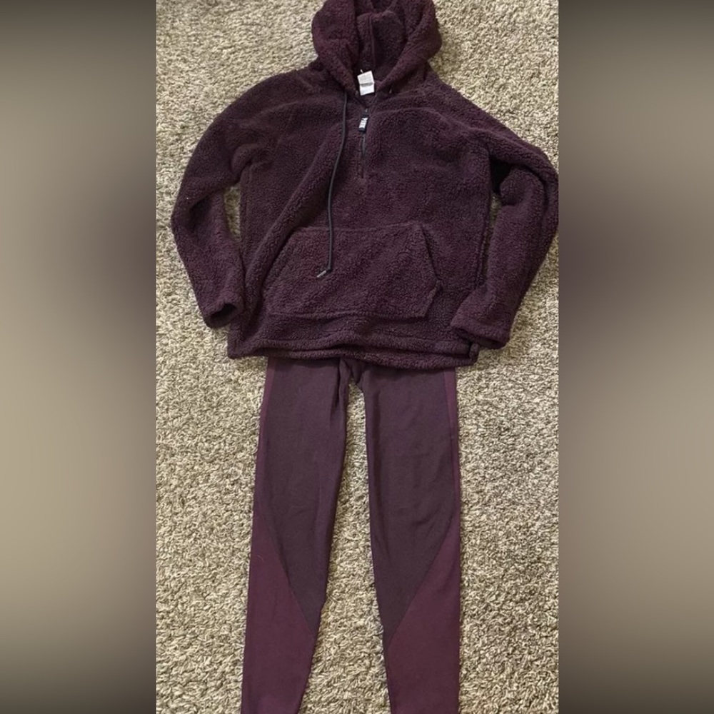 Victoria Secrets Pink Hoodie And Legging Size Small